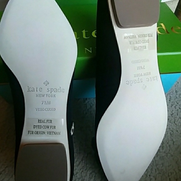 NIB Kate Spade Fur & Suede Leopard Kitty Flats - Picture 4 of 8